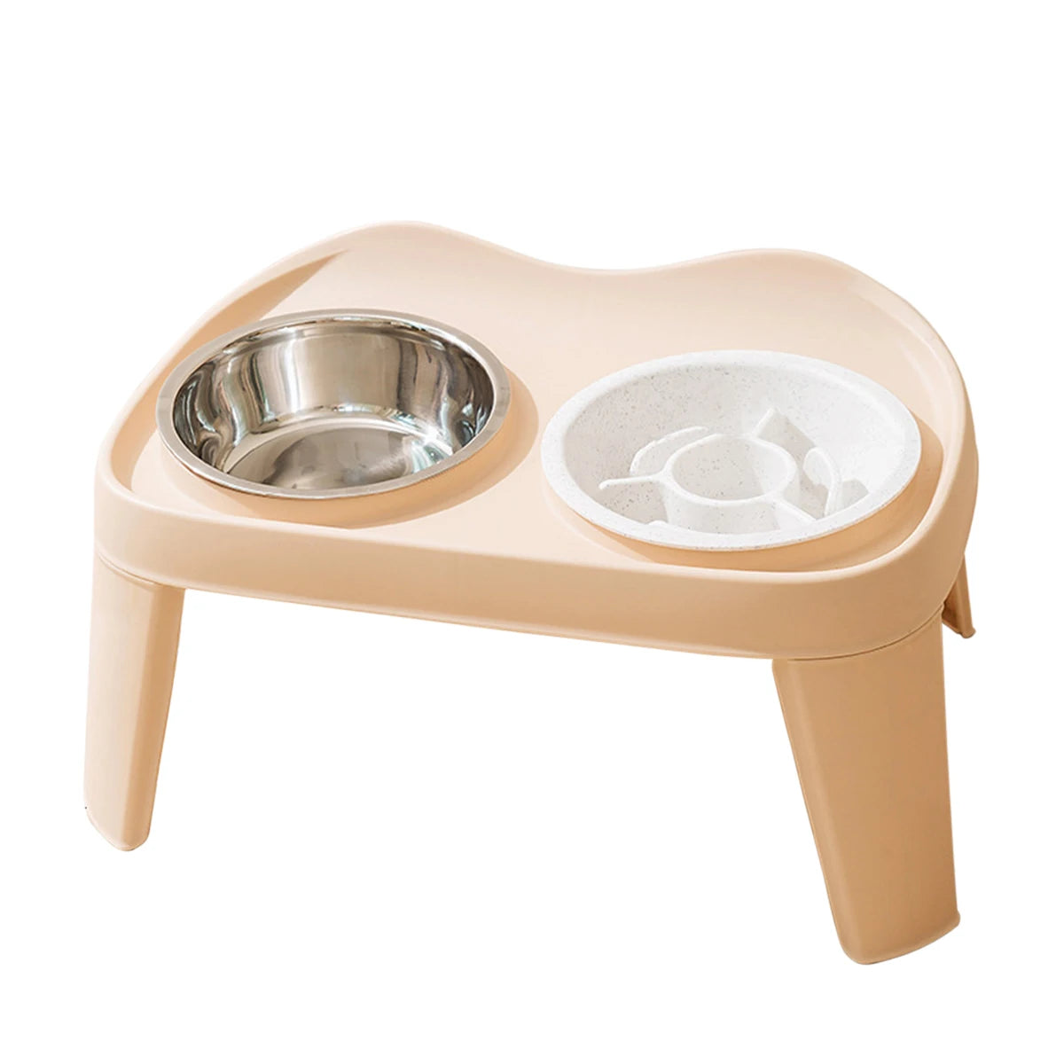One Piece Dog Classic Folding Elevated Double Bowl Medium and Large Dog Bowl Golden Retriever Large Dog Feeding Bowl Pet Bowl