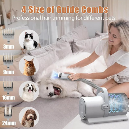 Professional Dog Grooming Vacuum and Pet Grooming Kit with Dog Clippers, 2.5L Dust Cup and 11000Pa Suction Power for Shedding Management