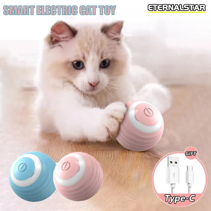 New Smart Pet Toy Ball Electric Interactive Game Automatic Jumping Rolling Ball Rechargeable Moving Puppy Cat Entertainment Toy