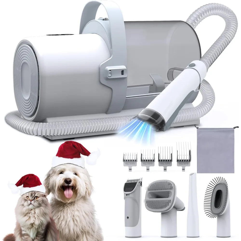 Professional Dog Grooming Vacuum and Pet Grooming Kit with Dog Clippers, 2.5L Dust Cup and 11000Pa Suction Power for Shedding Management