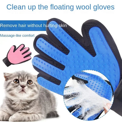 Pet Grooming Glove Brush for Cats and Dogs - 2-In-1 Hair Removal Glove with Massage and Hair Removal Functions Pet Dog Products
