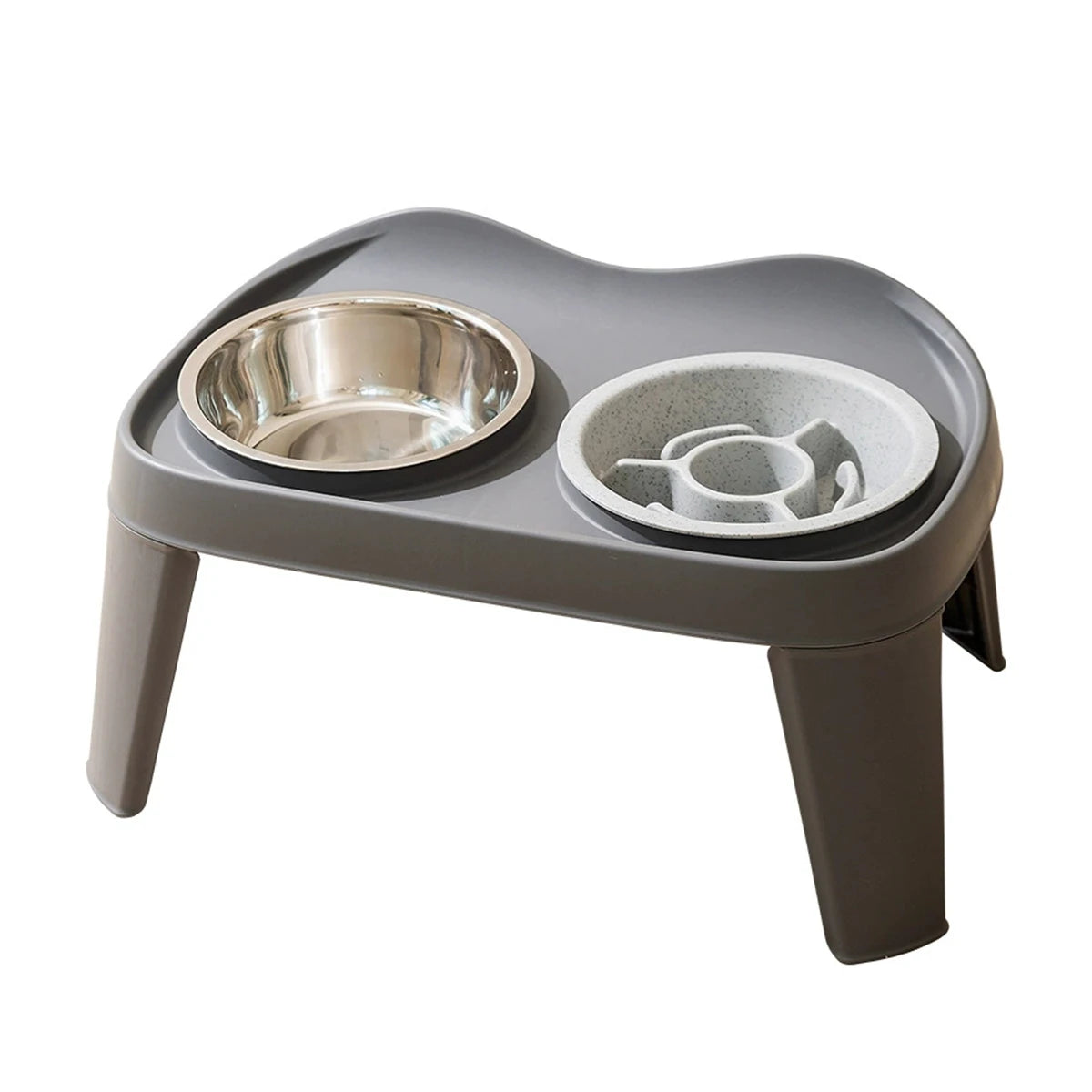 One Piece Dog Classic Folding Elevated Double Bowl Medium and Large Dog Bowl Golden Retriever Large Dog Feeding Bowl Pet Bowl