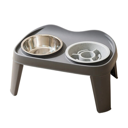 One Piece Dog Classic Folding Elevated Double Bowl Medium and Large Dog Bowl Golden Retriever Large Dog Feeding Bowl Pet Bowl