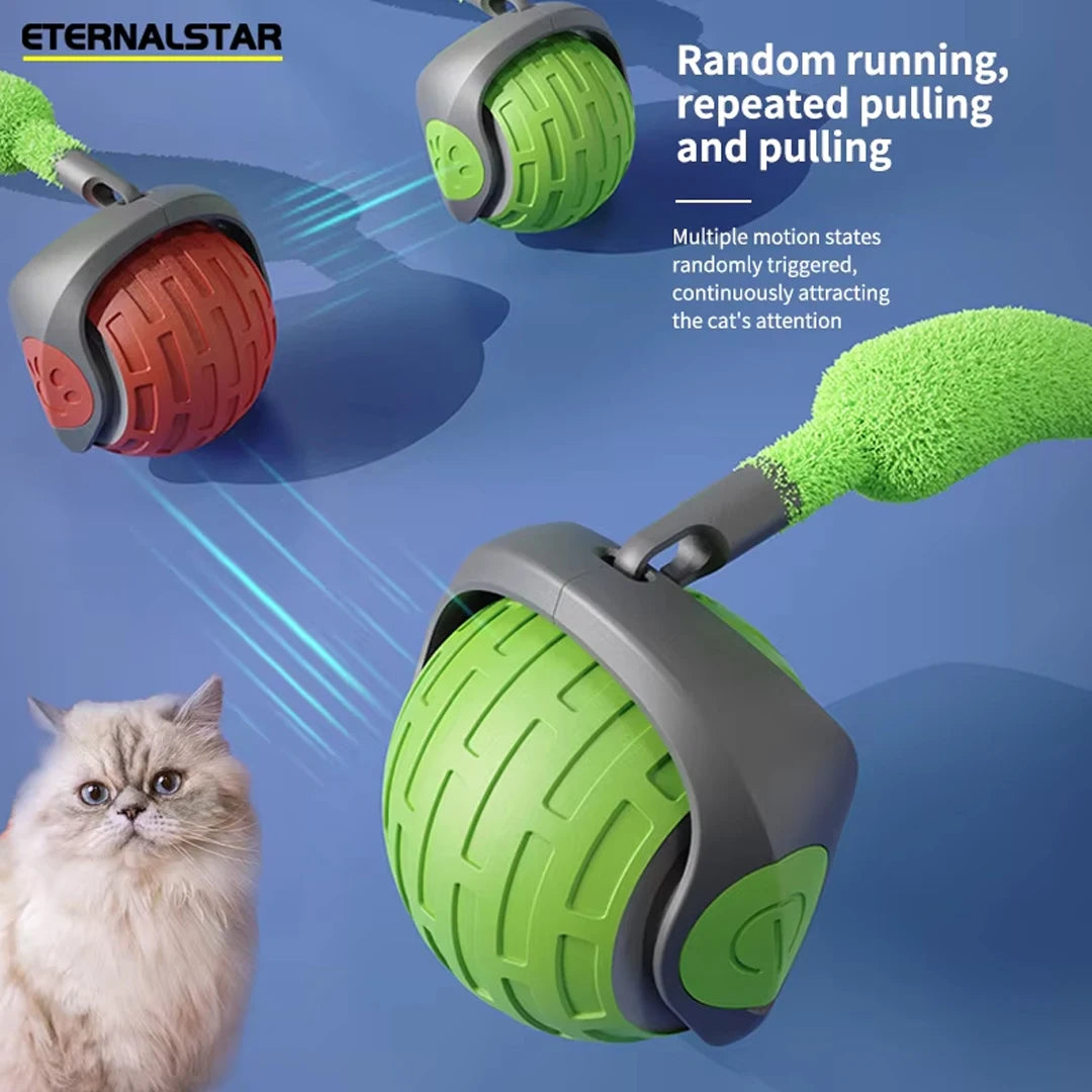 New Smart Pet Toy Ball Electric Interactive Game Automatic Jumping Rolling Ball Rechargeable Moving Puppy Cat Entertainment Toy