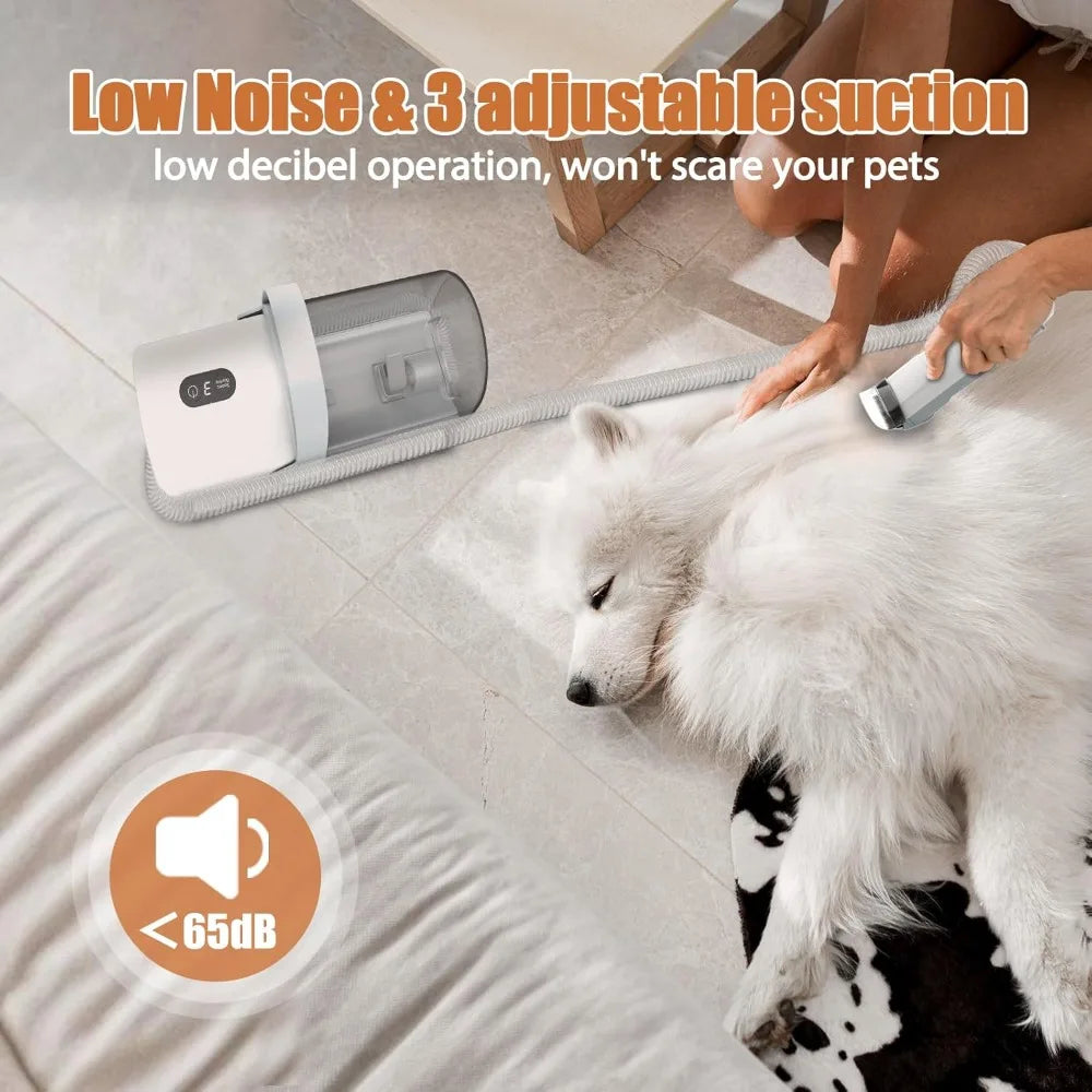 Professional Dog Grooming Vacuum and Pet Grooming Kit with Dog Clippers, 2.5L Dust Cup and 11000Pa Suction Power for Shedding Management