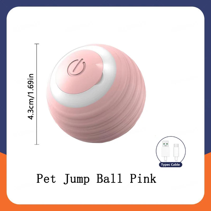 New Smart Pet Toy Ball Electric Interactive Game Automatic Jumping Rolling Ball Rechargeable Moving Puppy Cat Entertainment Toy