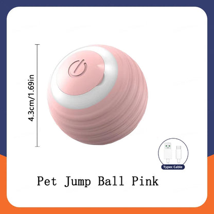 New Smart Pet Toy Ball Electric Interactive Game Automatic Jumping Rolling Ball Rechargeable Moving Puppy Cat Entertainment Toy