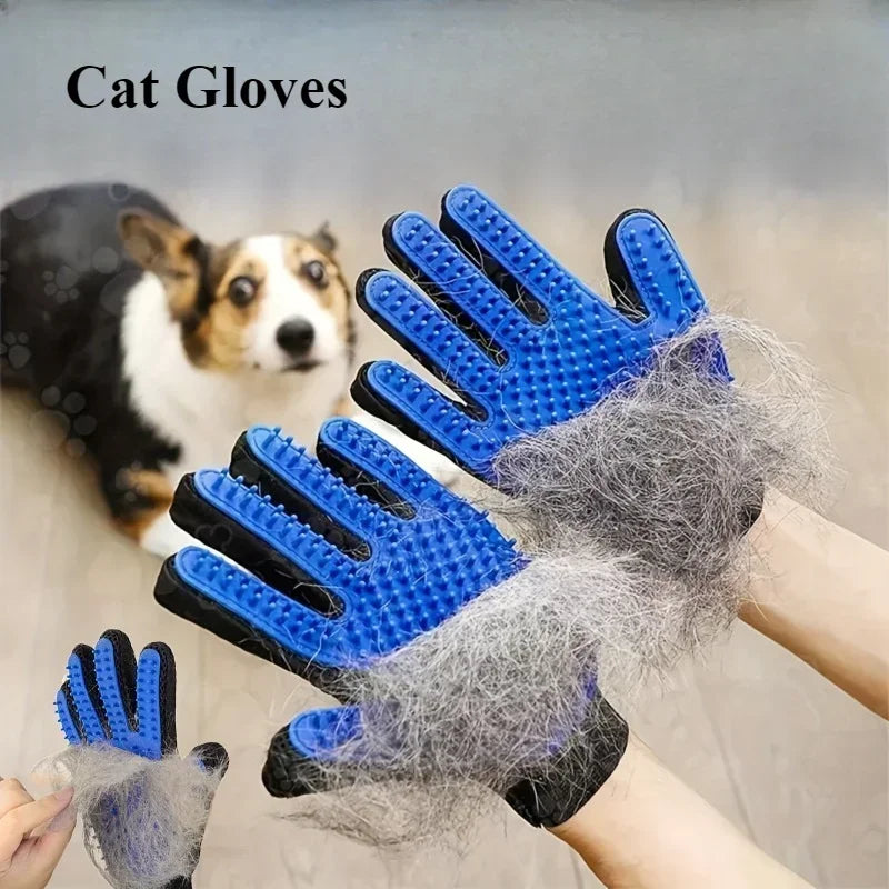 Pet Grooming Glove Brush for Cats and Dogs - 2-In-1 Hair Removal Glove with Massage and Hair Removal Functions Pet Dog Products